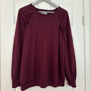 Motherhood Maternity sweatshirt with ruffle detail